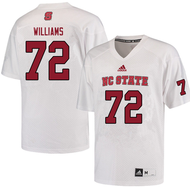 Men #72 Riley Williams NC State Wolfpack College Football Jerseys Sale-White